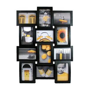 Nexxt Designs Curve 12 of 4-in x 6-in Openings Black Plastic Wall Collage Picture Frame