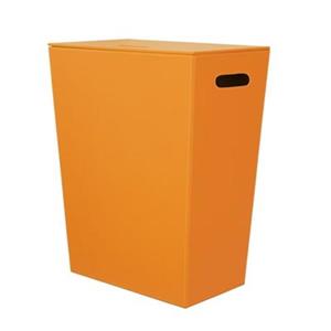 WS Bath Collections Complements Orange Leather Laundry Hamper