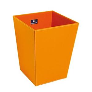 WS Bath Collections Ecopelle Complements 11.80-in x 9.10-in Orange Waste Basket