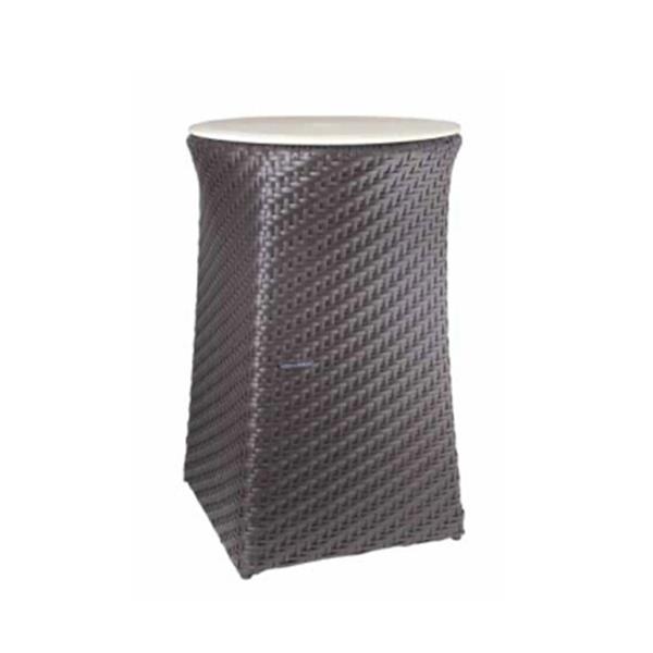 WS Bath Collections Complements Dark Brown Laundry Hamper/Stool