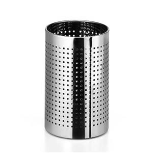 WS Bath Collections 12.60-in x 7.90-in Linea Stainless Steel Waste Basket