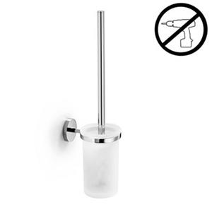 WS Bath Collections Duemila Polished Chrome Self-Adhesive Toilet Brush Holder