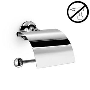 WS Bath Collections Venessia Polished Chrome  Self-Adhesive Toilet Paper Holder With Cover