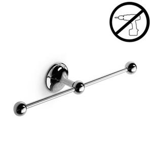 WS Bath Collections Venessia Polished Chrome  Self-Adhesive Double Toilet Paper Holder