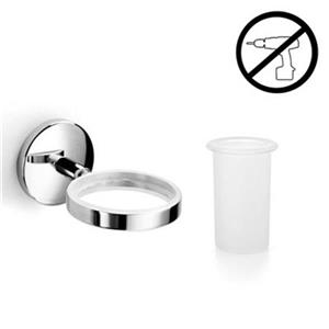 WS Bath Collections Noanta Self-Adhesive Single Holder With Tumbler