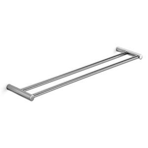 WS Bath Collections Picola 23.60-in Polished Chrome Double Towel Bar