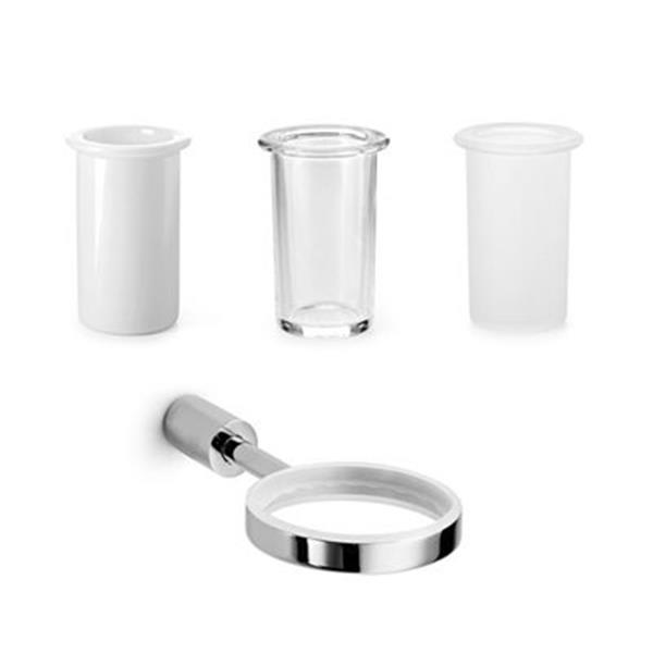 WS Bath Collections Picola Single Holder With Toothbrush Holder