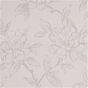 Graham & Brown 56 sq ft White Pearl Floral Bloom Unpasted Wallpaper