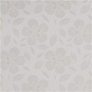 Graham & Brown 56 sq ft White/Mica Pearl Renee Unpasted Wallpaper