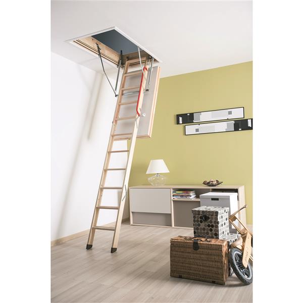 FAKRO Folding Attic Ladder 30" x 54" Wood Clear 66895 RONA