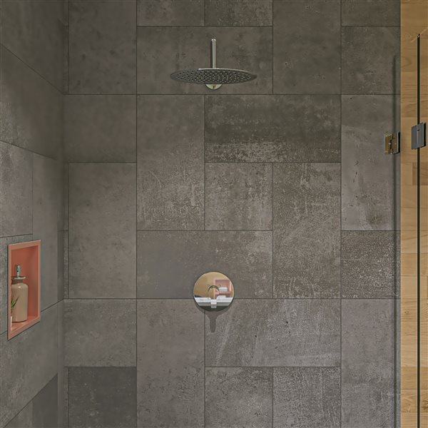 ALFI brand 12-in Solid Polished Stainless Steel Oval Ultra Thin Rain Shower Head