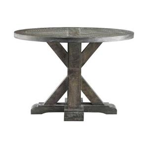 Stein World Bridgeport 22-in x 26-in Weathered Grey Round End Table