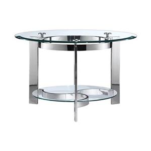 Stein World Mercury 24-in x 25-in Silver/Glass Round End Table