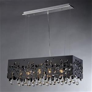 Warehouse of Tiffany Apollon Black Shaded 6-Light Kitchen Island Light