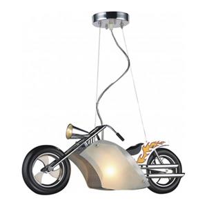 Design Living 7.09-in x 31.5-in Antique Silver Motorcycle Kids Ceiling Light