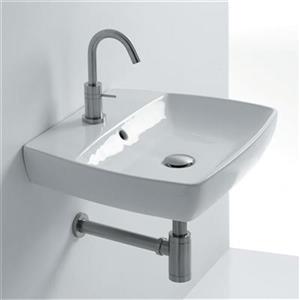 WS Bath Collections 16.9-in x 15.7-in RectangularWall Mounted Bathroom Sink