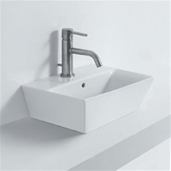 WS Bath Collections Whitestone 13.80-in x 9.80-in White Ceramic ...