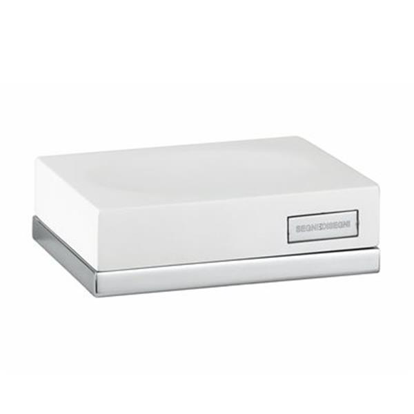 WS Bath Collections Demetra 1922 Chrome/White Soap Dish