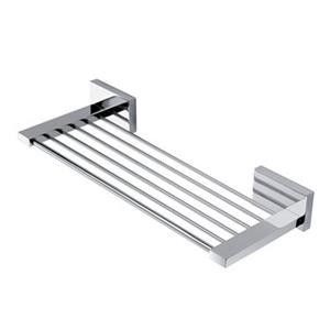 WS Bath Collections Carmel 4.3-in x 12-in x 1.5-in Chromed Brass Towel Rack