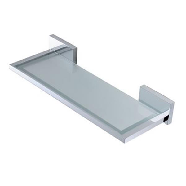 WS Bath Collections Carmel 3.90in x 11.8in x 1.5in Frosted Glass Support And Chromed Brass