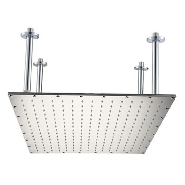 ALFI brand 20-in Solid Brushed Stainless Steel Square  Ultra Thin Rain Shower Head