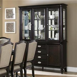 Homelegance Marston 80.25-in x 60.25-in Brown Buffet With Hutch