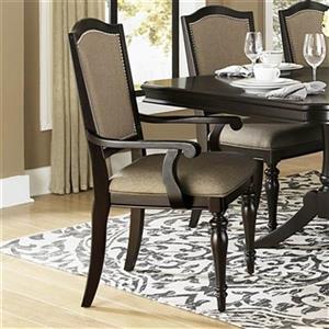 HomeTrend Marston 41.5-in x 25-in Dark Cherry Arm Chair (Set of 2)