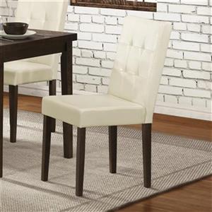Homelegance Ahmet 35.75-in x 17.5-in White Dining Chair (Set of 2)
