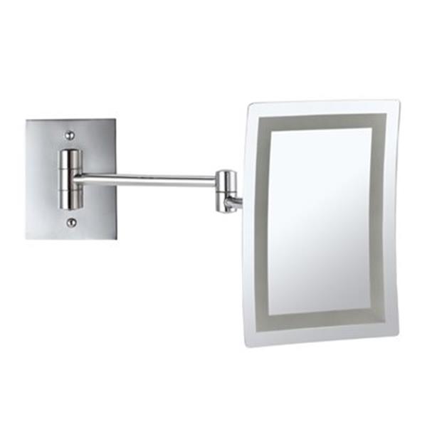 Nameeks Glimmer Chrome LED Light Wall Mounted MakeUp Mirror RONA