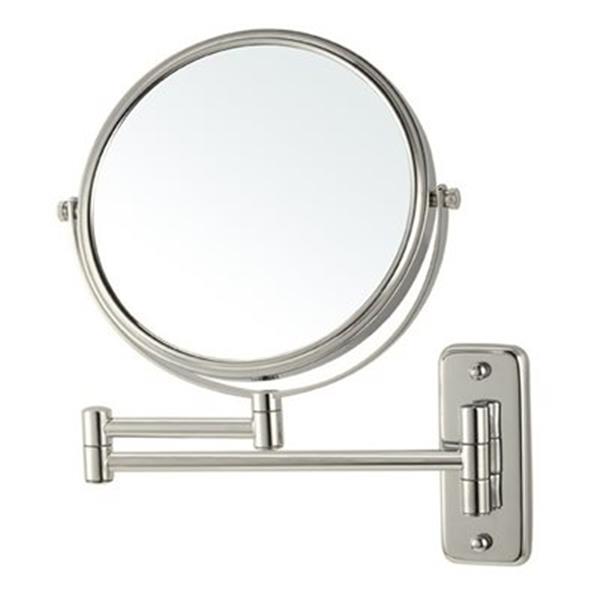 Nameeks Glimmer 8-in x 8-in Satin Nickel Wall Mounted Make-Up Mirror | RONA