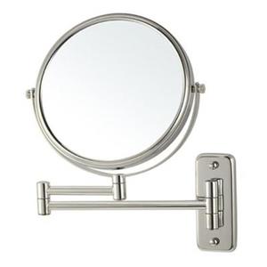 Nameeks Glimmer 8-in x 8-in Satin Nickel Wall Mounted Make-Up Mirror