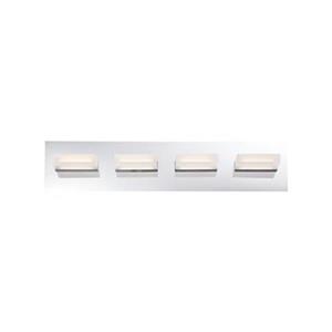 Eurofase Olson Chrome 4-Light LED Bathroom Vanity Light