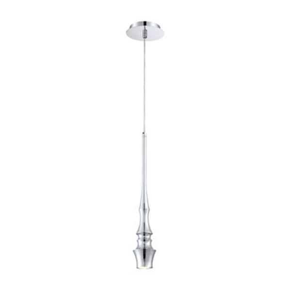 Eurofase Sano Collection 5.5-in x 19-in Chrome Cone Mini Pendant Light