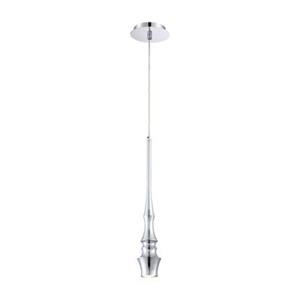 Eurofase Sano Collection 5.5-in x 19-in Chrome Cone Mini Pendant Light