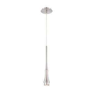 Eurofase Tala Collection 3.25-in x 20.25-in Satin Nickel Cone Mini Pendant Light