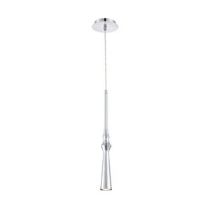 Eurofase Lighting Cani Collection 2.25-in x 18-in Chrome Cone Mini Pendant Light