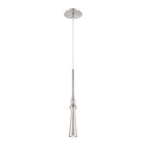 Eurofase Cani Collection 2.25-in x 18-in Satin Nickel Cone Mini Pendant Light