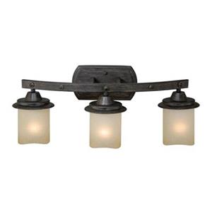 Cascadia Halifax 3-Light Bronze Rustic Bathroom Vanity Fixture