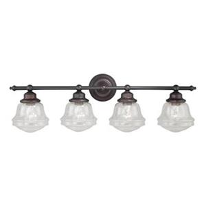 Cascadia Huntley 4-Light Bronze Farmhouse Bathroom Vanity Fixture