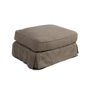 Sunset Trading Americana Tan Linen Slipcover for Rectangular Ottoman
