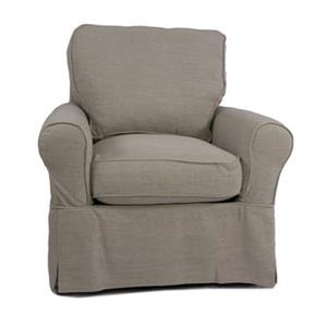 Sunset Trading Horizon Gray Slipcover for Box Cushion Club Chair