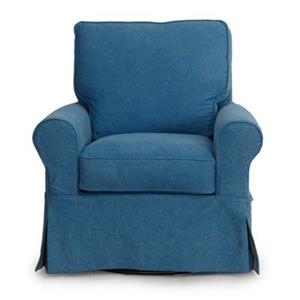 Sunset Trading Horizon Blue Slipcover for Box Cushion Club Chair