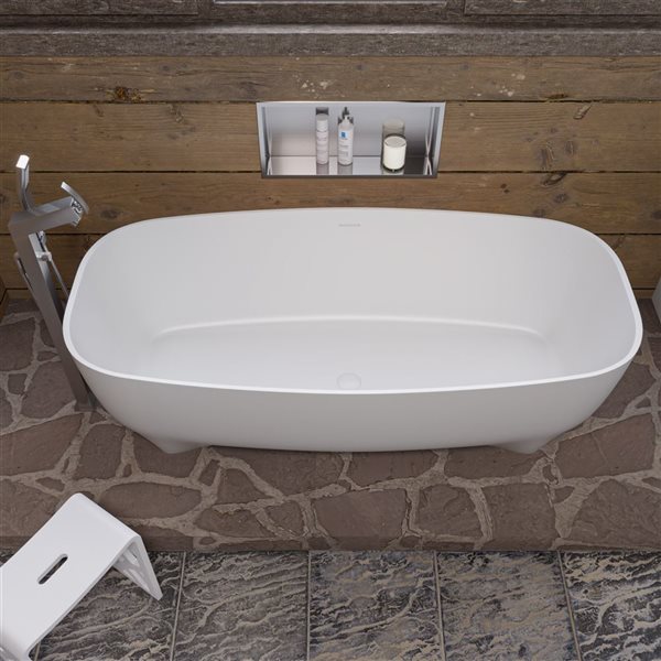 ALFI brand 38.50-in Brushed Nickel Floor Mounted Tub Filler with  Hand Shower
