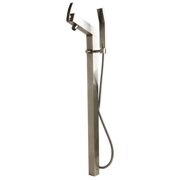 ALFI brand 38.50-in Brushed Nickel Floor Mounted Tub Filler with  Hand Shower
