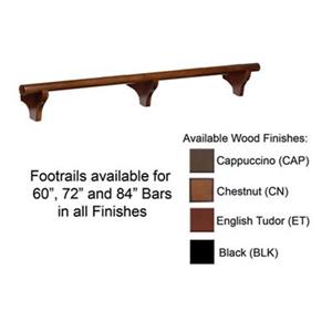 RAM Game Room Products 60-in Dry Bar Foot Rail - Cappuccino
