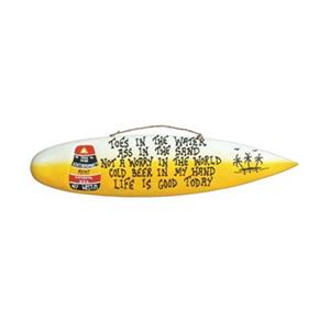 RAM Game Room Products 36-in Toes in the Water Surfboard Sign