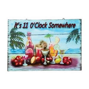 RAM Game Room Products 13.75-in x 20-in It's 11 O'Clock Somewhere Sign