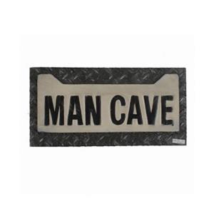 RAM Game Room Products 12.50-in x 21-in Metal Man Cave License Plate Sign