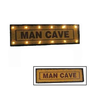 RAM Game Room Products 48-in Metal Man Cave Sign with Lights