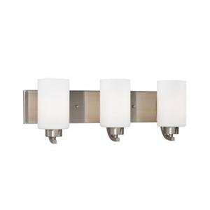 Galaxy Pittman Brushed Nickel 3-Light Vanity Light